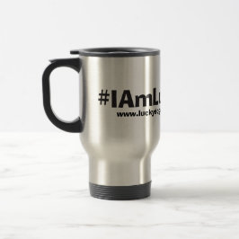 "Ich bin glücklicher Hunde" Reise-Tasse Reisebecher