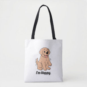 Ich-bin-glücklicher-süßer-goldener-Retriever-Welpe Tasche