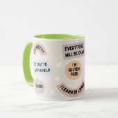 Ich bin glutenfreier Creme-Gelber Blütenstaub Mode Tasse (Vorderseite Links)