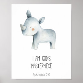 Ich bin Gods Masterpiece Bible Verse Kids Decke Poster