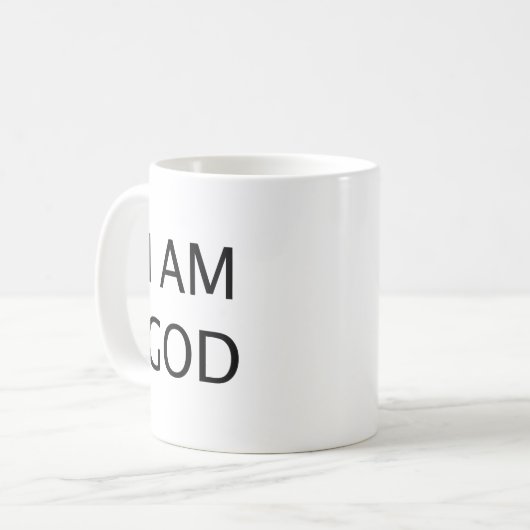 ICH BIN GOTT Tasse (Vorderseite Links)