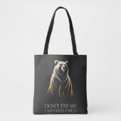 Ich bin Gottes Kind Bär Grafik Tasche (Vorderseite)