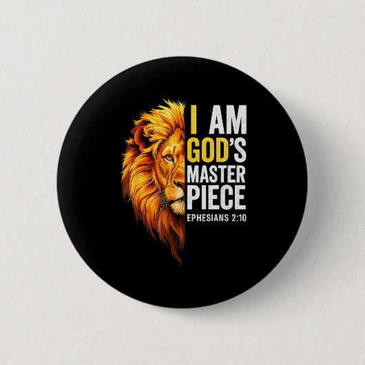 Ich bin Gottes Meisterwerk Christlich Epheser 2_20 Button (Vorderseite)