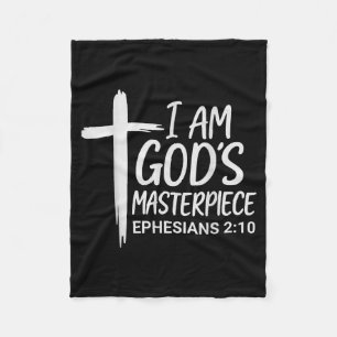 Ich bin Gottes Meisterwerk Christlich Epheser 2_20 Fleecedecke