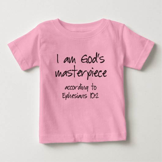 Ich bin Gottes Meisterwerk gemäß den Ephesianern 1 Baby T-shirt (Vorderseite)