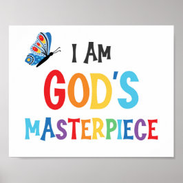 Ich bin Gottes Meisterwerk Kids Bible Verse Poster