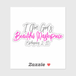 Ich bin Gottes schönes Meisterwerk Christlich Aufkleber