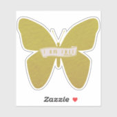 Ich bin gratis Gold Butterfly Christlich Sticker (Blatt)