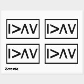 Ich bin größer als meine Höhen und Tiefen - Rechte Rechteckiger Aufkleber (Blatt)