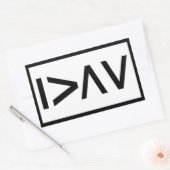 Ich bin größer als meine Höhen und Tiefen - Rechte Rechteckiger Aufkleber (Umschlag)