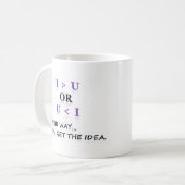 ich bin größer als Sie Kaffeetasse (Vorderseite Links)