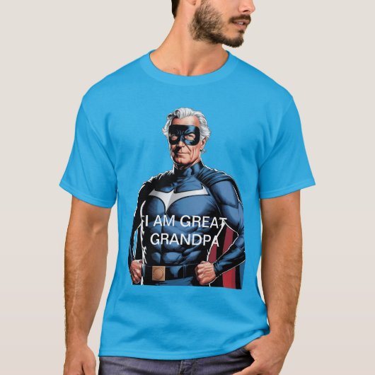 Ich bin Großvater-Superheld T-Shirt (Vorderseite)