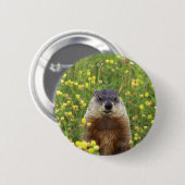 Ich bin Groundhog Button (Vorne & Hinten)