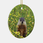 Ich bin Groundhog Keramikornament (Rechts)