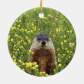 Ich bin Groundhog Keramikornament (Hinten)