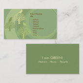 Ich bin grüne Vogel-Gewohnheits-Visitenkarte Visitenkarte (Vorne/Hinten)