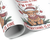 Ich bin gut alles ist eine schöne Weihnachtskühe Geschenkpapier (Rolleneckpunkt)