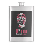 Ich bin gut aussehend abstrakten Fall-Mate iPhone  Flachmann (Vorderseite)