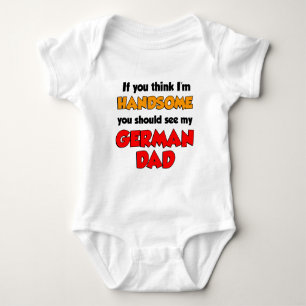 Ich bin gut aussehender deutscher Vater Baby Strampler