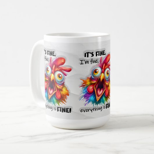 Ich bin gut, es ist schönes Huhn Lover Funny Kaffeetasse (Vorderseite Links)