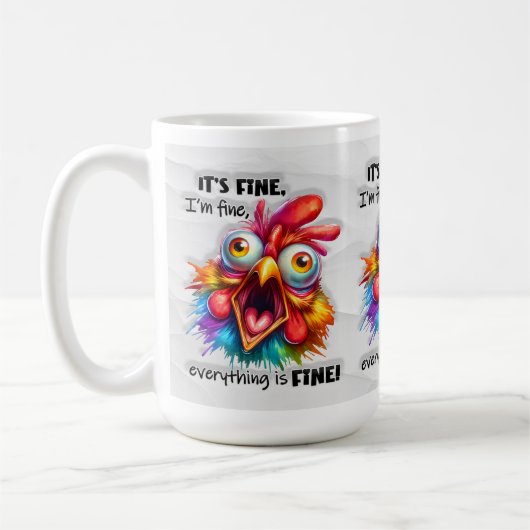Ich bin gut, es ist schönes Huhn Lover Funny Kaffeetasse (Links)