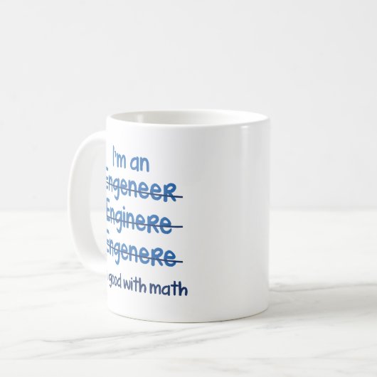 Ich bin gut mit Mathe Kaffeetasse (Vorderseite Links)