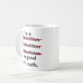 Ich bin gut mit Mathe: Statistiker-Edition-Tasse Kaffeetasse (Vorderseite Links)