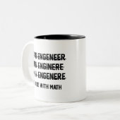 Ich bin gut mit Mathe Zweifarbige Tasse (Vorderseite Links)