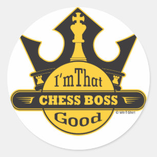 Ich bin guter der, Schach-Chef-Aufkleber Runder Aufkleber