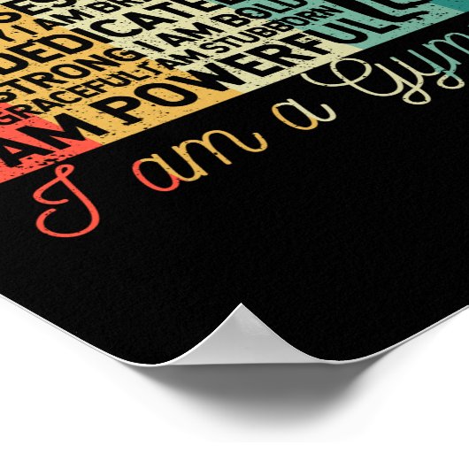 Ich bin Gymnastiktrainer Poster (Ecke)