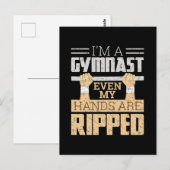Ich bin Gymnastin, selbst meine Hände sind gerisse Postkarte (Vorne/Hinten)