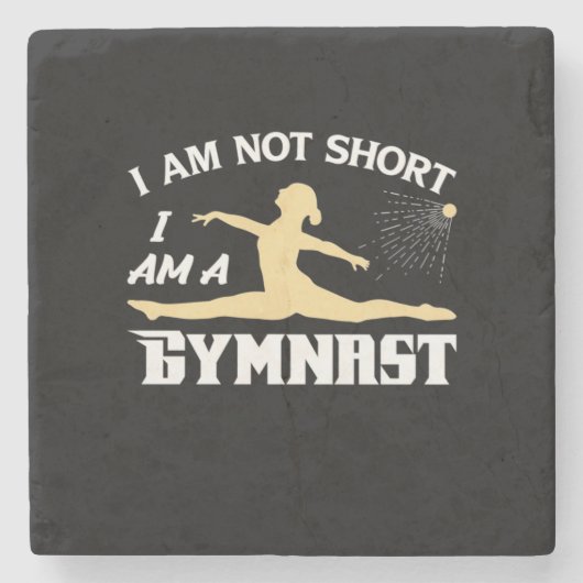 Ich bin Gymnastin Steinuntersetzer (Vorderseite)