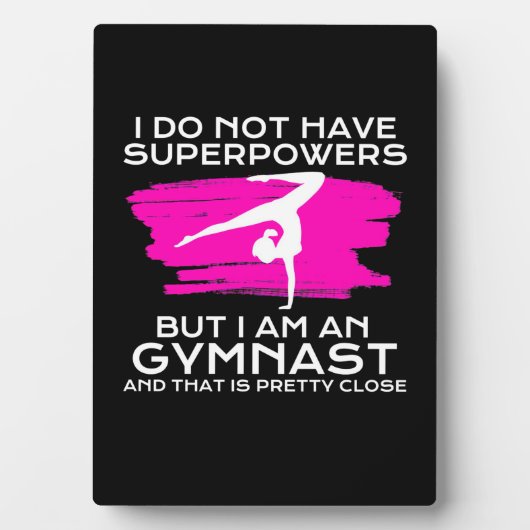 Ich bin Gymnastin und das ist Hübsch Nah Fotoplatte (Vorderseite)