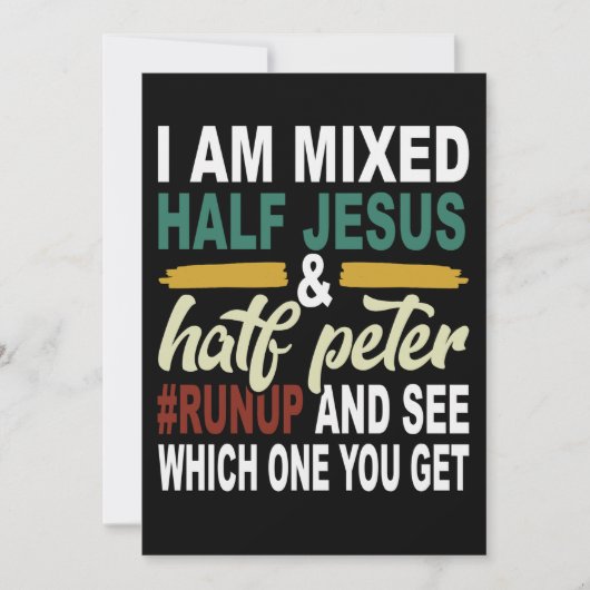 Ich bin halb Jesus und halb Peter gemischt Save The Date (Vorderseite)