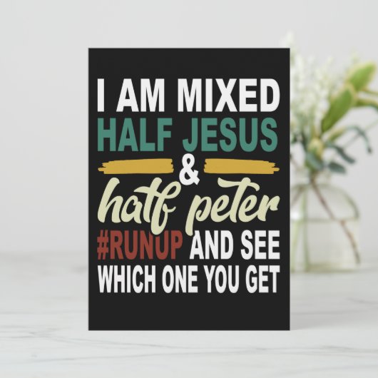 Ich bin halb Jesus und halb Peter gemischt Save The Date (Stehend Vorderseite)