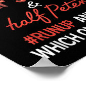 Ich bin halb Jesus vermischt und halb Peter läuft  Poster (Ecke)