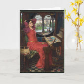 Ich bin halb krank von Schatten - John Waterhouse Karte (Gelbe Blume)