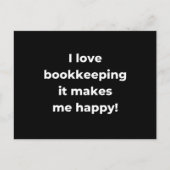 Ich bin Happy Bookkeeping It Makes! Postkarte (Vorderseite)