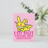Ich bin heiß, du bist nicht. postkarte (Stehend Vorderseite)