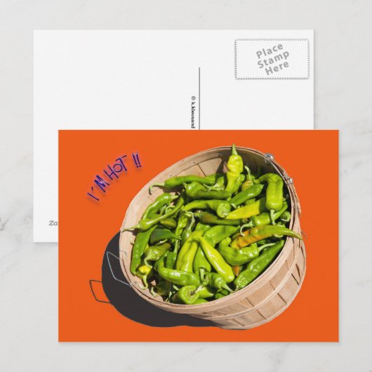 Ich bin heiß !! postkarte (Vorne/Hinten)