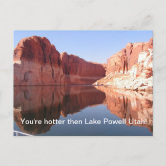 Ich bin heißer als der Powell Utah-See Postkarte