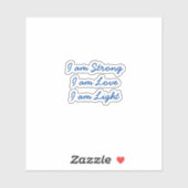 Ich bin helldurchsichtiger Aufkleber (Blatt)