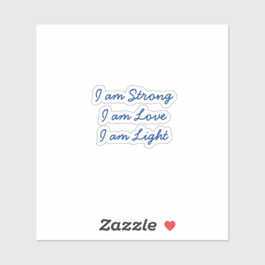 Ich bin helldurchsichtiger Aufkleber (Blatt)