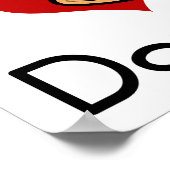 Ich bin herzlich Liebe Donut Poster (Ecke)