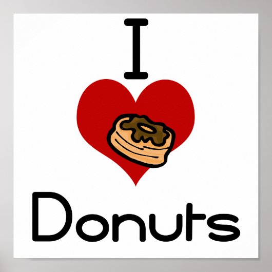 Ich bin herzlich Liebe Donut Poster (Vorne)