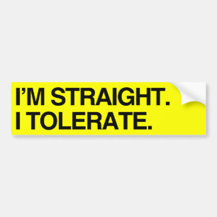 ICH BIN HETERO. ICH TOLERIERE - .png Autoaufkleber