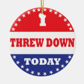 Ich bin heute abgestürzt keramikornament (Vorne)