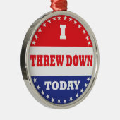 Ich bin heute abgestürzt ornament aus metall (Rechts)