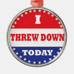 Ich bin heute abgestürzt ornament aus metall