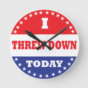 Ich bin heute abgestürzt runde wanduhr